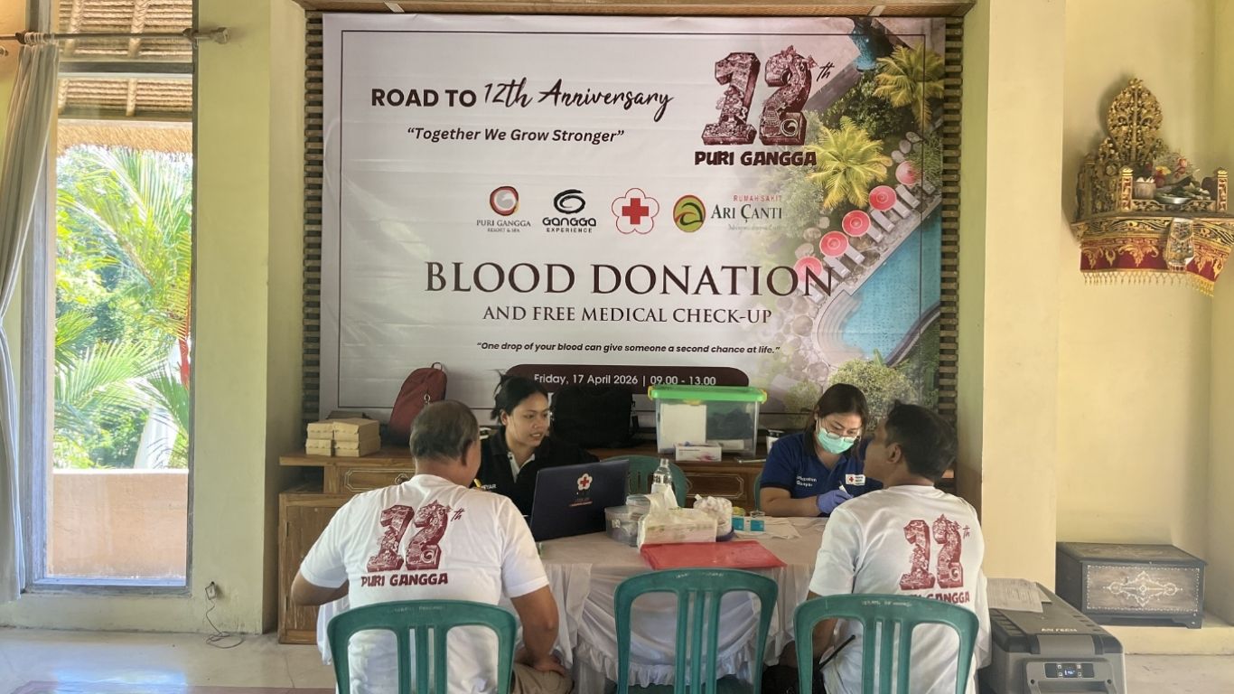 Setetes Darah, Sejuta Harapan: Donor Darah & Cek Kesehatan Gratis di Anniversary ke-12 Puri Gangga Resort